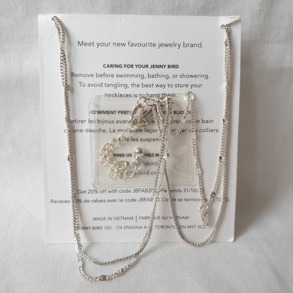 Silver Plating Jenny Bird Leanna Layered Drop Pendant Necklace - Picture 4 of 6